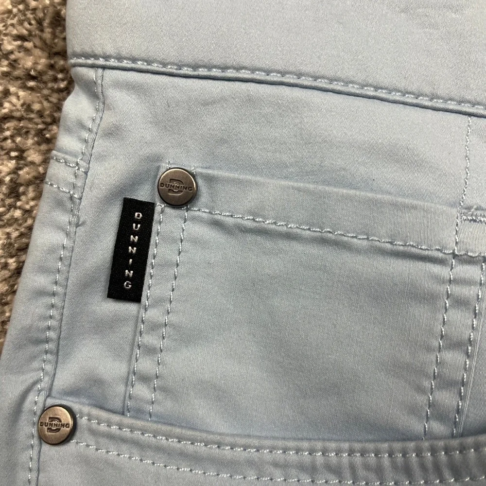 DUNNING Dress Pants Mens 33x32 golf Blue office Stretch Chinos preppy o